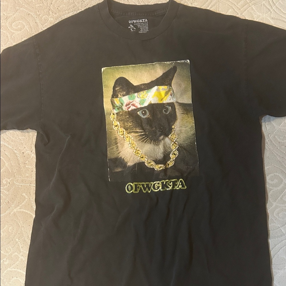 OFWGKTA Black Cat Bandana T-Shirt